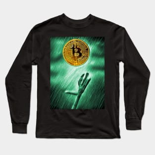 Alien Bitcoin Collectors Mars Invasion Sci-fi Long Sleeve T-Shirt